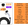 EVSE Wallbox 11KW 22KW Prise IEC62196-2 Triphasée Andrea Control pour Voiture Électrique Fey123 EV Chargeur 32A 7.6KW Vope2 Cable Car