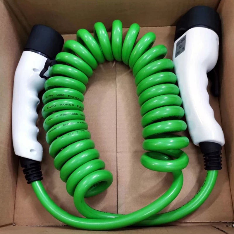Câble en spirale Wallbox câble de rue chargeur extérieur Mode 3 Station EVSE portable 22KW 11KW 7KW