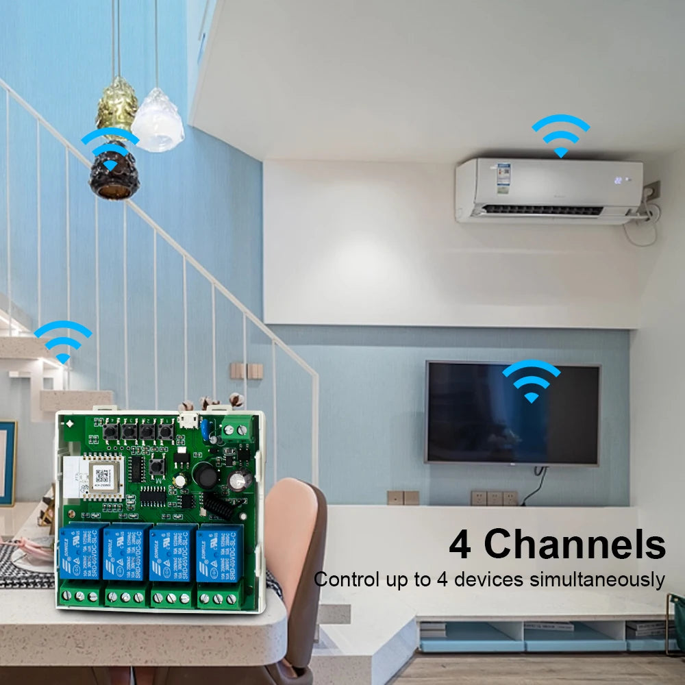 Tuya Zigbee 1 2 4 Gang Module de relais de commutateur USB 5V Dc 12v 24v 110v 220v 230v Contact sec 4CH contrôleur sur Rail Din passerelle requise