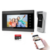 Jeatone Tuya 7 pouces WiFi interphone vidéo sans fil interphone avec caméra oculaire de détection automatique 1080P pour maison appartement extérieur