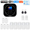 FUERS G12 Tuya WiFi GSM système d'alarme de sécurité sans fil maison affaires alarme antivol avec sirène RFID détecteur de mouvement capteur de fumée