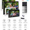 TUYA-Visiophone Multifamilial avec Écran de 3/4 Pouces, Kit d'Interphone Vidéo, Wifi, Moniteur, Cloche de Porte, Déverrouillage de Carte, Appartement, 2/7/10