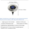 8/20LED disque solaire extérieur lumière IP65 jardin extérieur solaire lampes souterraines pont lumière enterré solaire jardin lumière décorative