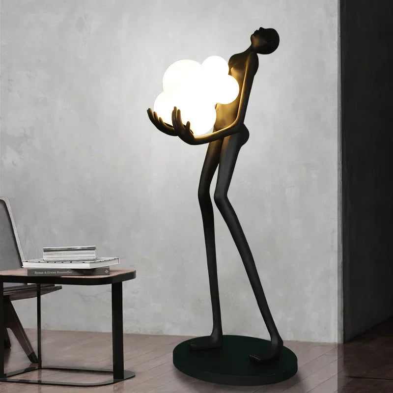 Lampadaire Humanoïde Nordique, Sculpture Design, Décoration de Hall d'Exposition, Lampes de Salon, Lampe de Style Halloween, Lampe de Chambre