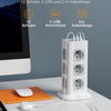 TESSAN Tour Extension Multiprise Protection contre les surtensions (1700J) avec 8 prises AC et 3 Ports USB Prise Multiple avec interrupteur pour la maison