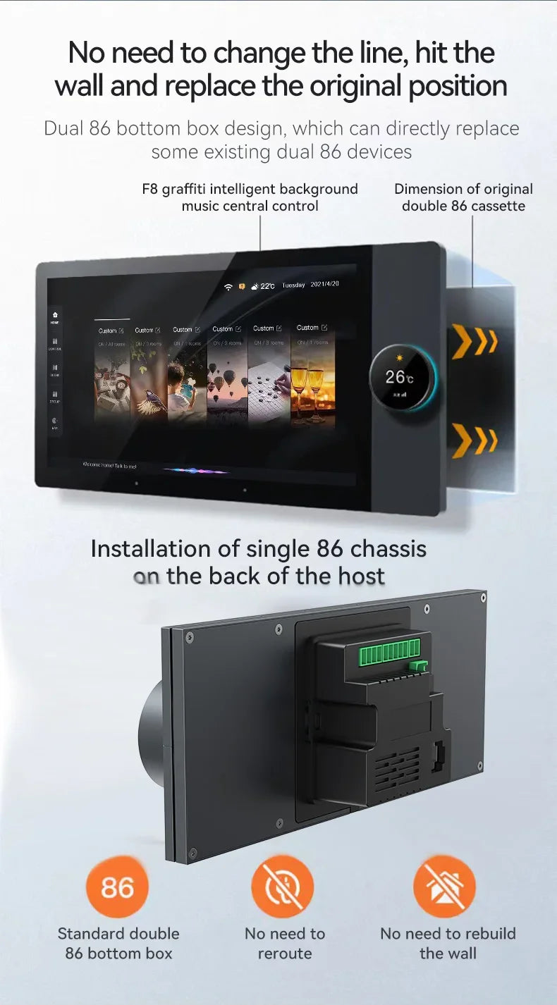 Jianshu-Panneau de contrôle Wifi Zigbee, pour maison intelligente, 6 pouces