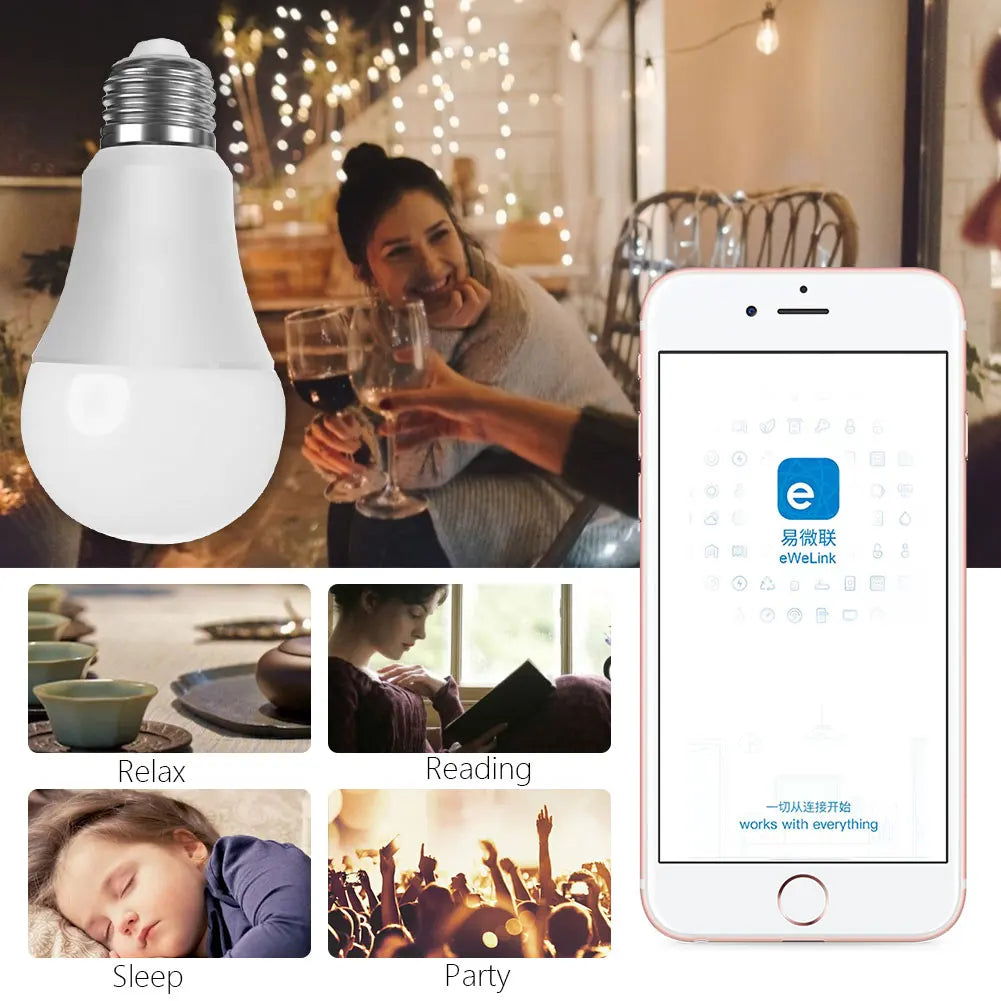 Ampoules Led intelligentes WIFI E27 TUYA/Smart Life RGB + blanc + ampoule Led chaude 220v lampe pour Yandex Alice automatisation Google Home Alexa