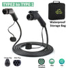 Câble de charge mâle vers femelle pour voiture électrique, station de charge, sac de rangement, type 2 à type 1, 32A, 7KW EV, 5 mètres