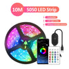 TurnRGB-Bande lumineuse LED avec télécommande à 24 touches, 10m, diviseur de musique, proxy, SMD5050, TV, PC, maison