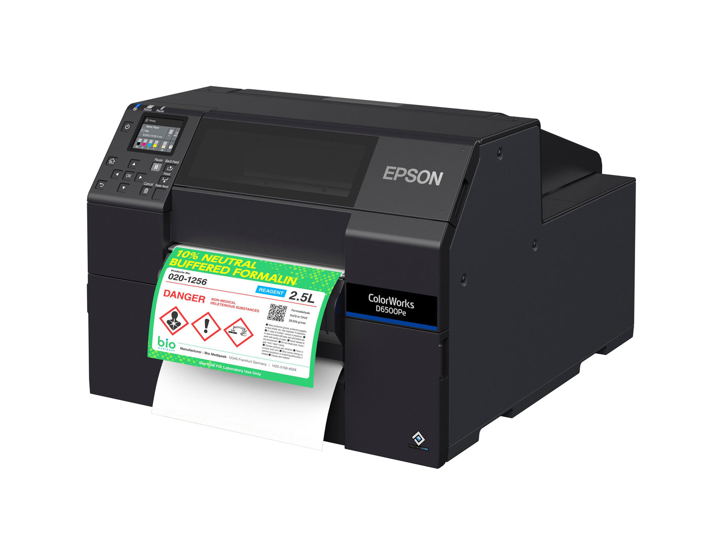 Epson ColorWorks D6500Pe imprimante pour étiquettes Transfert thermique Couleur 1200 x 1200 DPI 85 mm/sec Avec fil Ethernet/LAN