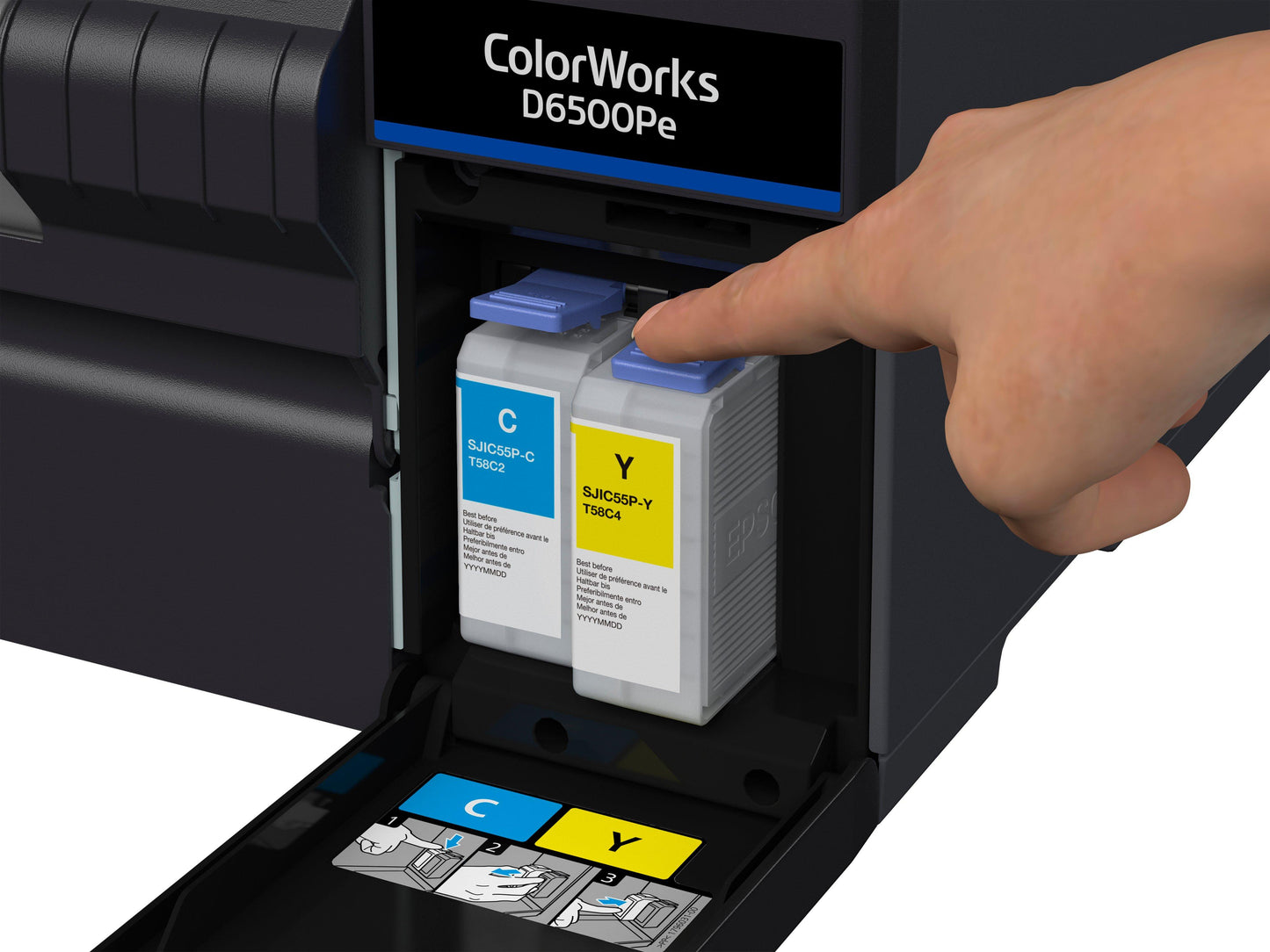 Epson ColorWorks D6500Pe imprimante pour étiquettes Transfert thermique Couleur 1200 x 1200 DPI 85 mm/sec Avec fil Ethernet/LAN