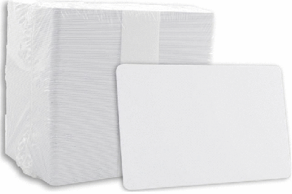 CARDS PLASTIC ISO ID-1SUPL / BLANK FRONT-BLANK BACK PK125IN