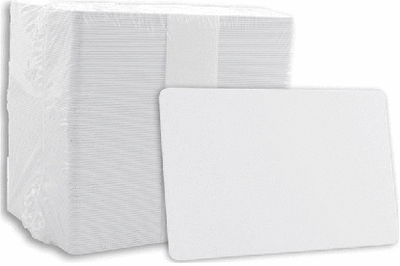 CARDS PLASTIC ISO ID-1SUPL / BLANK FRONT-BLANK BACK PK125IN